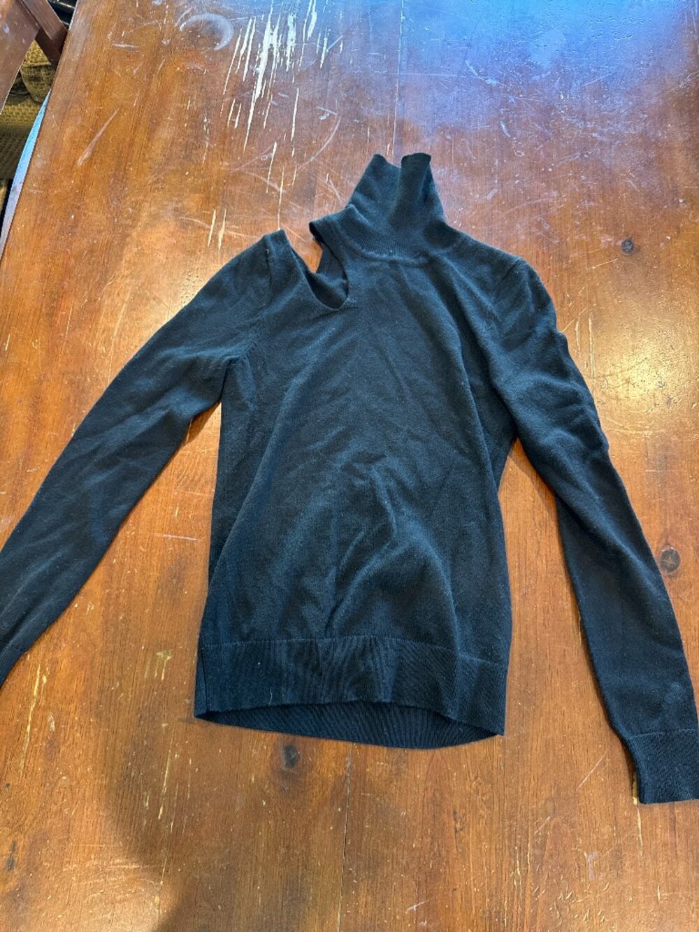 Lovers + Friends Black Cutout Turtleneck Sweater XS
